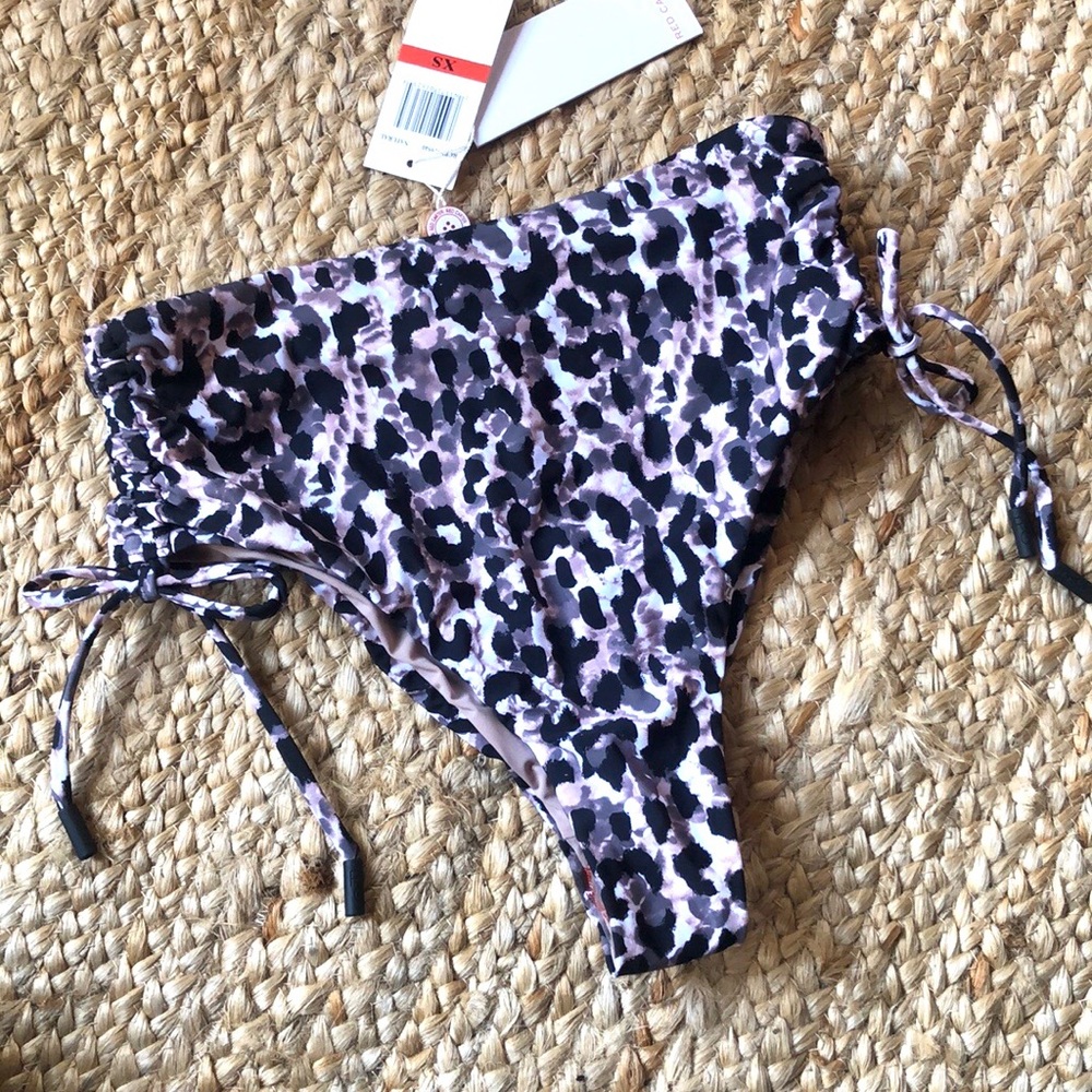 high waist leopard bikini bottoms